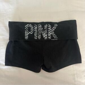 Y2K PINK Victoria Secret Bling YOGA SHORTIE SHORTS